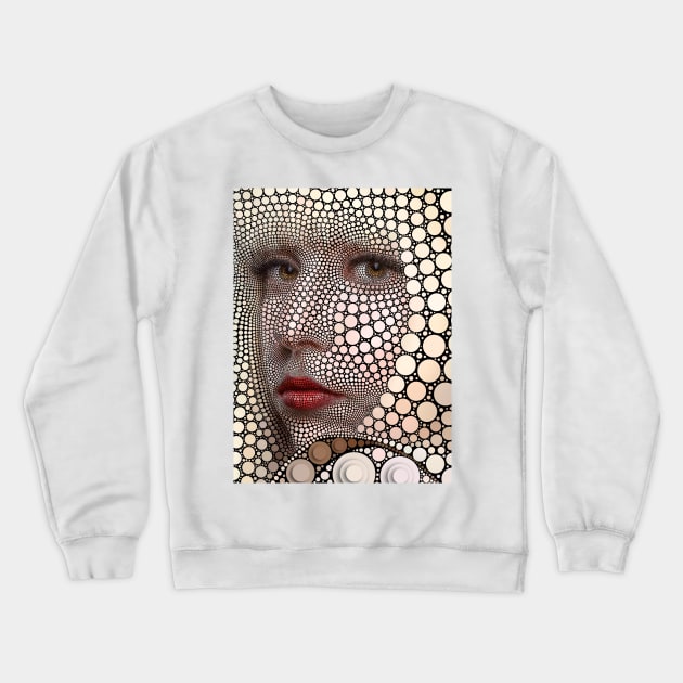 Blond woman face circles Crewneck Sweatshirt by benheineart